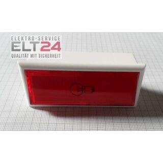 STR 10549  Wipp-Lichttaster WLW  Farbe: weiß  mit Lichtschild rot und Beleuchtung. benötigte Ausschnittgröße: B 68 x H 27 mm