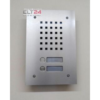 STR 14021N  TTR-2N  Türstation Audio Robusto  Frontplatte Edelstahl V4A 2 Namensschilder und 2 Klingelknöpfe Frontplatte B 160mm x H 244mm
