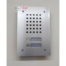 STR 14021N  TTR-2N  Türstation Audio Robusto  Frontplatte Edelstahl V4A 2 Namensschilder und 2 Klingelknöpfe Frontplatte B 160mm x H 244mm