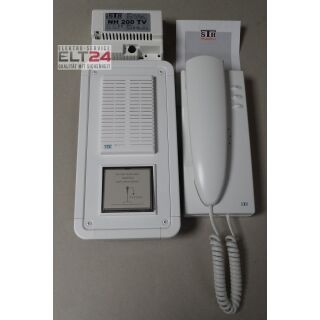 STR  TT1G  1-Familien Haus Komplett Set Türstation TT 1G  Unterputz 
Softline große Ruftaste, Netzgerät und Telefon