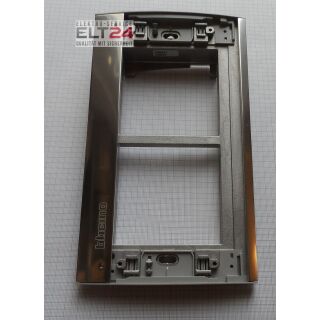 Bticino 350221 Rahmen und Modulträger  für 2 Module  Farbe: Allmetal Sonderpreis da mit Krazter gebraucht ohne Schrauben