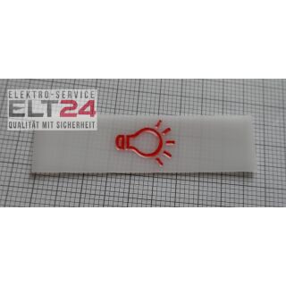 STR 4084209   AV2 Schildeinlage aus Kunststoff mit Lichtsymbol Maß B 42 x H 12 mm