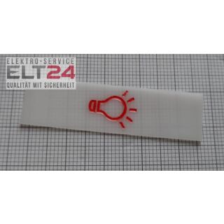 STR 4097009  AV3 Schildeinlage aus Kunststoff mit Lichtsymbol Maß B 49 x H 13 mm